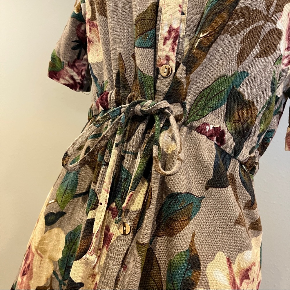 Zaful Floral short sleeves Button-Up Dress - Picture 3 of 12